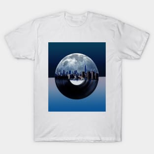 new york skyline vinyl T-Shirt